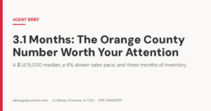Agent Brief hero — 3.1 months of supply
