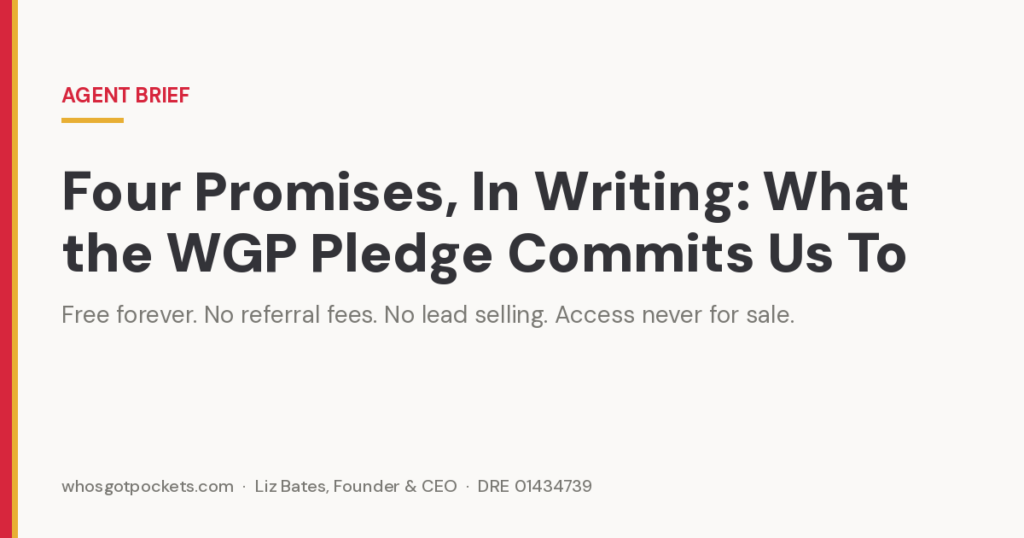 Agent Brief hero — the WGP Pledge
