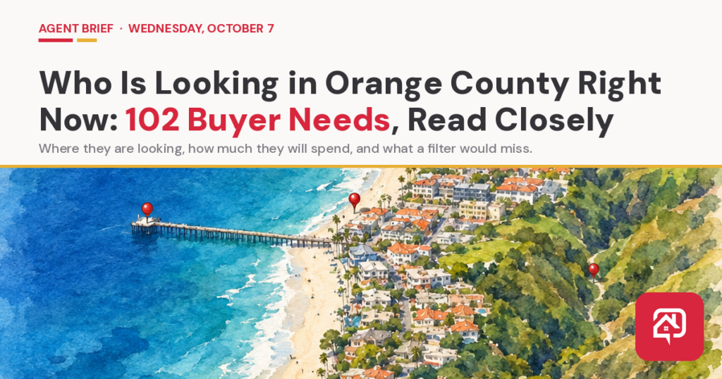 Agent Brief hero — who is looking in Orange County